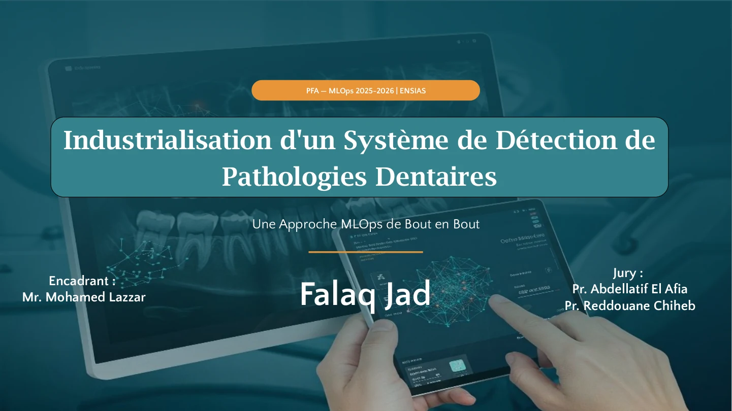 Présentation Snani — Détection dentaire & MLOps — diapositive 1 / 24